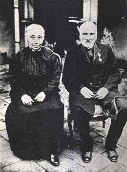 Marco fidel Suárez con su hermana Soledad Suárez, ca. 1925. Colección Museo Nacional de Colombia. Reg. 2939