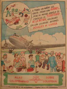 Aviso de LANSA, 1946, Cromos.