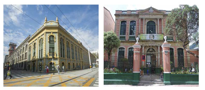 Universidad de Antioquia, Medellín.Escuela República Argentina, hoy Colegio Policarpa Salavarrieta, Bogotá. Foto María Clara Torres.