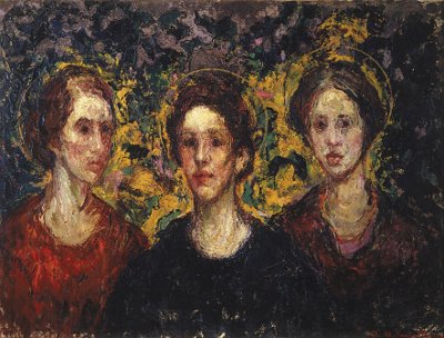 Las santas mujeres, ca. 1923. Óleo de Andrés de Santa María Hurtado. Colección Museo Nacional de Colombia. Reg. 2112
