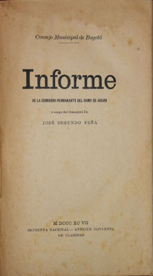 Informe de José Segundo Peña, 1897.
