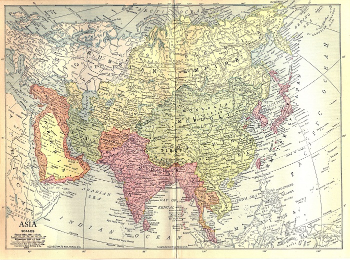 Mapa De Asia 1914