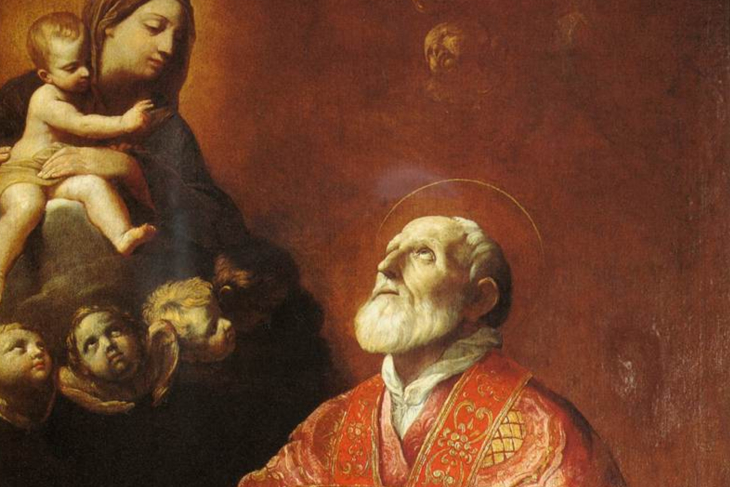 San Filippo Neri in adorazione della Madonna (1614), por Guido Reni
