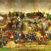 La batalla de Marignano (1515) inspiró a Clément Janequin para componer una obra precursora en el tema.